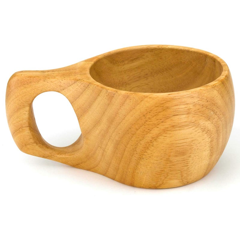 Bamber Wooden Coffee Cup Wood Novelty Mugs Reusable Decorative Teacup - Image 5